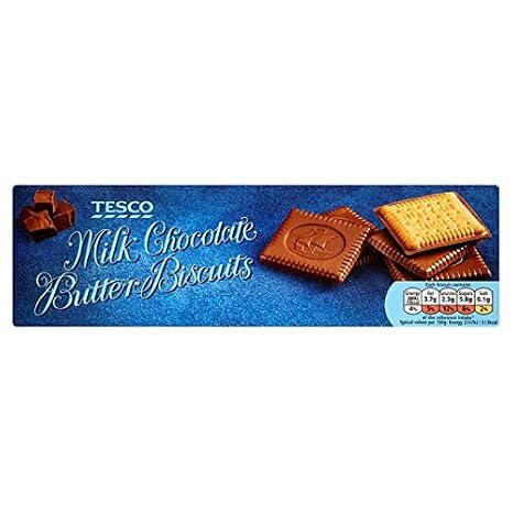 Tesco Milk Chocolate Butter Biscuits 125G