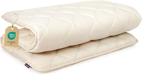 Aircliff Japanese Floor Futon Mattress, Roll Up Tatami Mat, Sleeping Pad, Shikibuton, CertiPUR-US Certified Foam Floor Bed Mattress for Sleeping, Dormitory, Guest Bed, Designed in Japan(Beige, Fullxl)