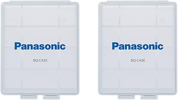 Eneloop Panasonic BQ-CASE2SA Battery Storage Cases with 4AA or 5AAA Battery Capacity, Pack of 2
