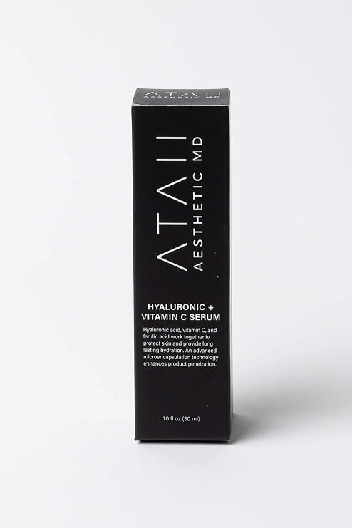 Vitamin C Hyaluronic Acid Serum Anti Aging Vitamin C Serum with Ferulic Acid Fast Absorbing & Brightening Formula for Uneven Tone, 1 Fl Oz