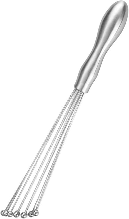 30cm Stainless Steel New Generation Whisk Wire with Ergonomic Grip, Thick Wires and Metal Balls - Ideal for Use in the Kitchen