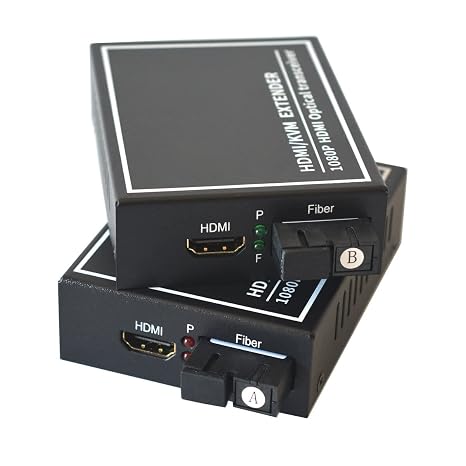 HDMI Extenders - HDMI Video/Audio Over Fiber Optic up 20Km,Transmitter and Receiver (Without KVM & Loop Out)