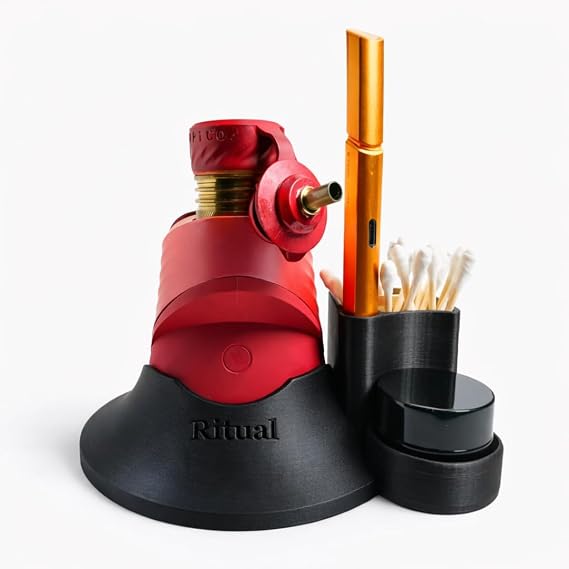 Click-On Base Organizer Stand for Puffco Peak Pro Secure Anti-Tip Holder with Storage (Black, Right-Hand)