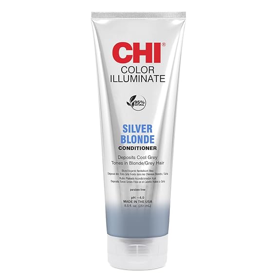 CHI Color Illuminate Conditioner, Helps Maintain Fresh Color In Natural & Color-Treated Hair, Sulfate, Paraben, Cruelty-Free, Silver Blonde, 8.5 Oz
