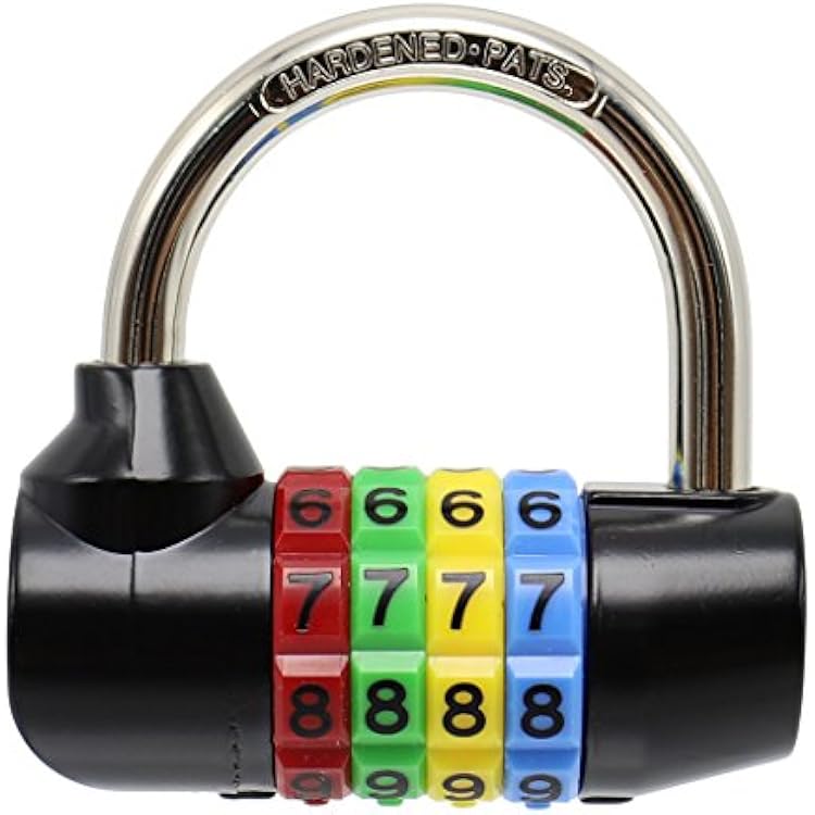 Bosvision Combination Padlock for Gym Locker and Escape Room, Code Padlock, 7.8mm Shackle