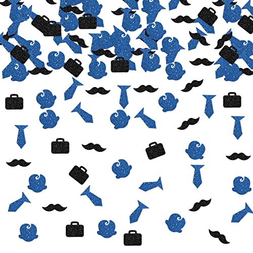 120pcs Boss Boy Confetti Baby Shower Boys Birthday Party Table Decorations - Gender Reveal Party Favors Supplies Baby 1st Birthday Party Table Scatter Confetti