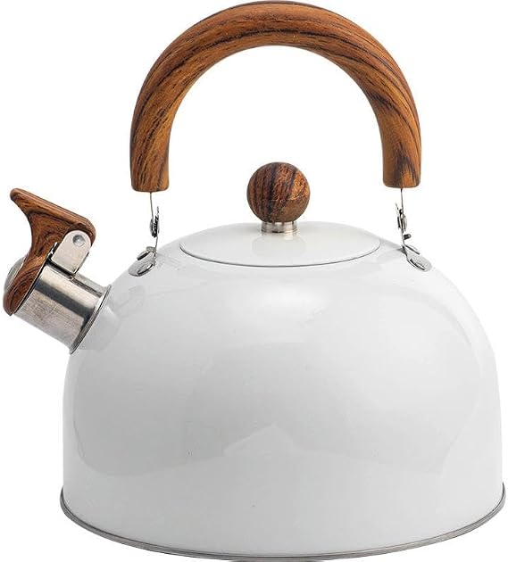 Valkyrie 3L Whistle Kettle Kettle Teapot Stainless Steel High Whistle White