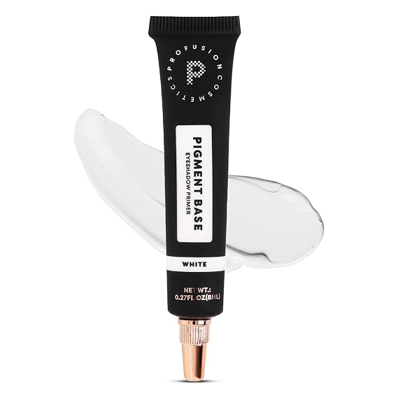 Profusion Cosmetics Pigment Base Eyeshadow Primer, Achieve Stunning and Eye Catching Makeup Looks With Premium Beauty Tool, (White)