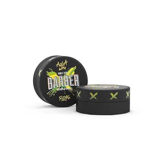 barber marmara Aqua Wax Strong Hold High Shine for Men Royal 5.07 oz | Water-Based Hair Styling Wax that Adds Volume and Control. Easy Wash Formula Suitable for All Hair Types.