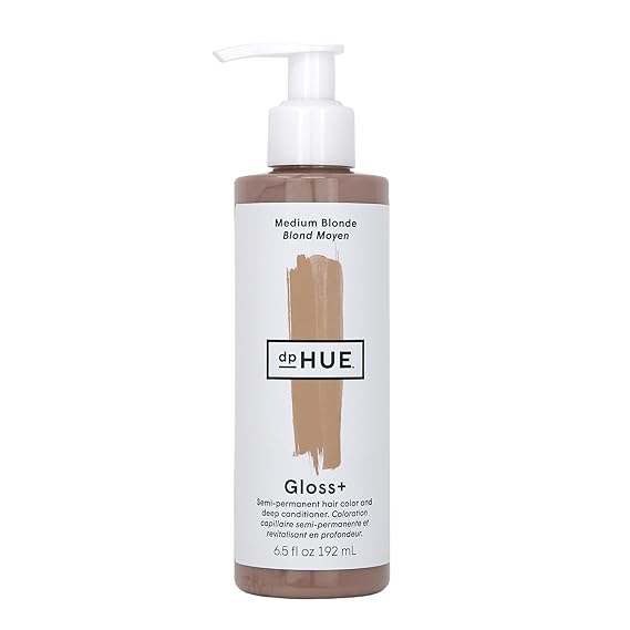 dpHUE Gloss+, Medium Blonde - 6.5 fl oz | Boosts Fading & Faded Hair Color - 8-12 Applications per Bottle - Lasts Up to 8 Washes