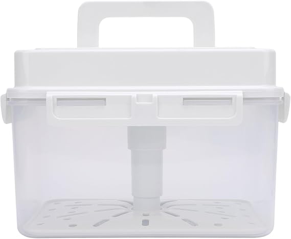Kimchi Container, Food Grade PP Large Capacity Kimchi Press Ferment Storage Container Superior Sealing Easy to Clean Clear Kimchi Press Fermentation Storage Container (5L)
