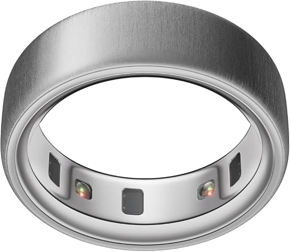 OURA Ring 4 Smart Ring - Brushed Silver - Size 7
