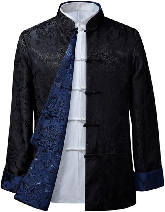 Kung Fu Jacket Both Sides Wear Clothing Men Embroidery Tang Suit Men Chinese Hanfu Coat Traditional Chinese Clothing