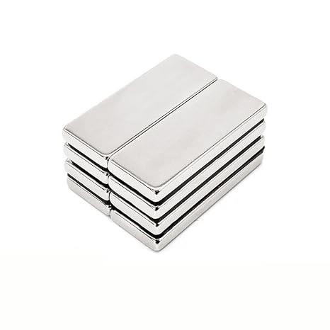 MNS Magneteksan Dikdörtgen Çok Güçlü Neodyum Mıknatıs - Daimi NdFeB Nadir Toprak - Nikel Kaplı, Paslanmaz Neodim - Dünyanın En Güçlü Modeli (1, 50x20x5 mm)