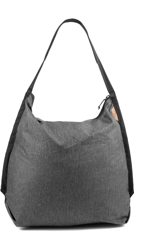 Peak Design Packable Shopping Tote, Charcoal, Zippable Ultralight Carry-All, Self-Healing Ripstop Shell, Microfiber Strap, Internal Pocket, Weather-Resistant Foldable Bag, Tote Bag for Women and Men