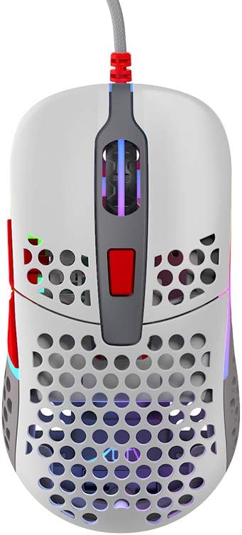 Xtrfy M42 RGB - Superlight Gaming Mouse - Wired with State-of-the-Art Pixart 3389 Sensor - Modular Housing with 2 Sizes Included - Adjustable RGB Backlight - Retro Edition