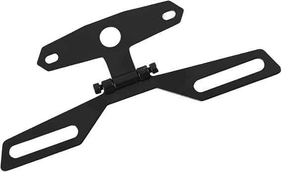 Folding Motorcycle Number Plate Holder, Aluminium Alloy Rear Tail Light Mount Bracket, Universal for Motorbikes, ATV, Dirt Bike, Dual Sport & Monkey Bikes