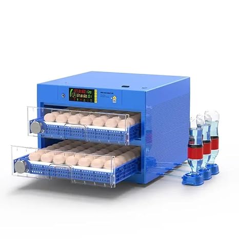 Eggs Incubators for Chicken, Farm Poultry Hatcher Machine, LED High-Efficiency Automatic Egg Turning & Temperature Control, for Hatching Chicken Duck Goose Birds (Size : 128 Eggs)