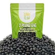 Black Licorice Jelly Beans | 2-Pound Bag | Classic Licorice Flavor | Black Jelly Beans for Holiday Buffets, Gift Baskets, Dessert Decorating, and Party Favors