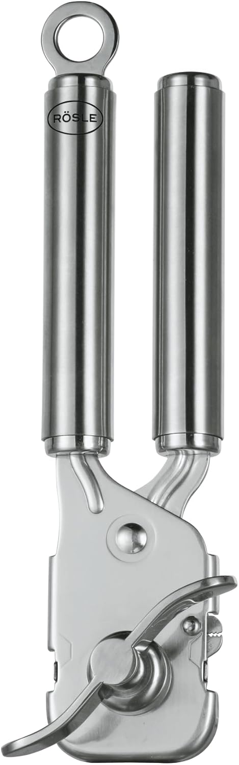 RÖSLE Tong Tin Opener, Can Opener with Pliers Grip Made of Pure Stainless Steel, without Sharp Edges, Resealable Lid, 18/10 Stainless Steel