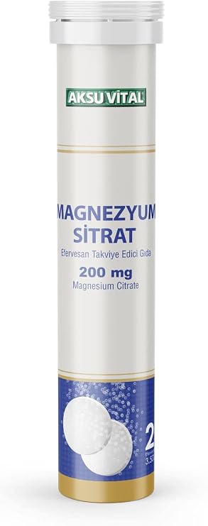 Aksu Vital Magnezyum Sitrat Efervesan 20 Tb
