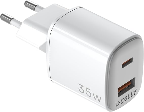 Celly UP TC 2 USB-C 45W Duvar Şarjı,USB port sayısı: 2,Renk: Beyaz