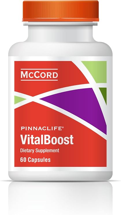 McCord VitalBoost Energy, Memory & Immunity Supplement with Vitamin D3, Magnesium, Zinc, Potassium & Olivamine, Supports Heart, Bone, Cognitive & Immune Health, Gluten-Free, 60 Capsules