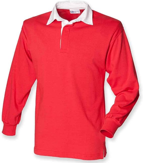 Front Row Long Sleeve Classic Rugby Shirt, 14 Colours, Small to XXL