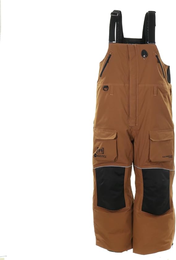 ICEARMOR Ascent Float Bib Waterproof Ice Fishing Bib Brown