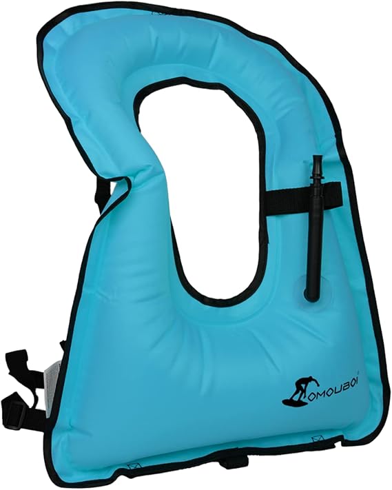 Inflatable Snorkel Vest Adults, Swim Vest Jackets for Women/Men,Snorkeling Jackets for Kayaking, Paddle Boarding, Fishing, Surfing, Snorkel, Watersports, Rafting