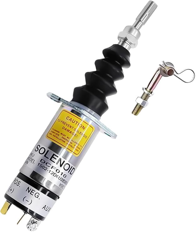 ZeeKee 1502 Series Fuel Shut off Solenoid Stop Solenoid 1502-12D6U2B2S2A Compatible with Woodward 307-2546 Diesel Engine 12V