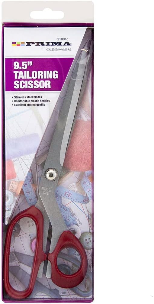 9.5" Stainless Steel Tailoring Scissors - Dress Making Fabric Shears, Multi Purpose Tailors Cutting Hand Tools, Strong & Durable Clothes Crafting Sewing Knitting Clothing