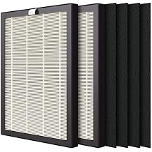 VEVA 9000 Premium HEPA Replacement Filter 2 Pack Including 4 Carbon Pre Filters Compatible with VEVA ProHEPA 9000 Air Purifier