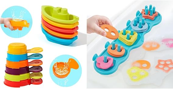 11PCS Baby Bath Toys & 20PCS Stacking Bath Toys