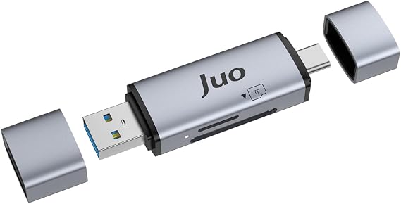 Juo USB 3.2 Type-C and USB-A OTG SD and Micro SD Memory Card Reader