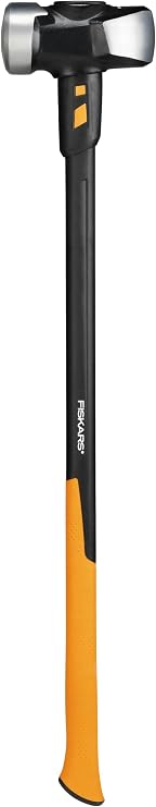 Fiskars IsoCore XL sledge hammer for driving wooden stakes or demolition work, length: 92 cm, weight: 5.67 kg, black/orange, 1020164