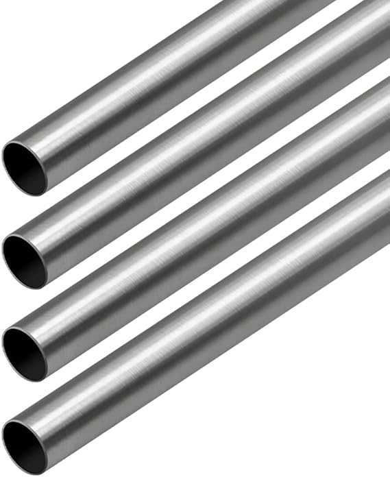 304 Stainless Steel Tube 6mm OD 4mm ID 250mm Length 1mm Wall Thickness Weldable Tubing Round Metal Straight Pipe (4 Pcs)