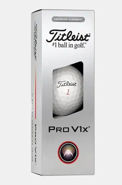 Titleist Pro V1x Golf Balls (White, 3pk, Enhanced Alignment) 1 Sleeve 2025