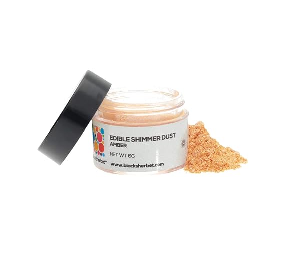 Blacksherbet Luster Dust Edible | 5 Grams | for Cake Decorating, Dessert, Cupcake | Edible Shimmer for Food Grade Coloring | Edible Glitter Kosher Certified | Lemon Yellow Luster Dust Edible | Lemon yellow edible luster dust in a 5g size, suitable for adding shimmer to cakes, cupcakes, desserts, and decorations.