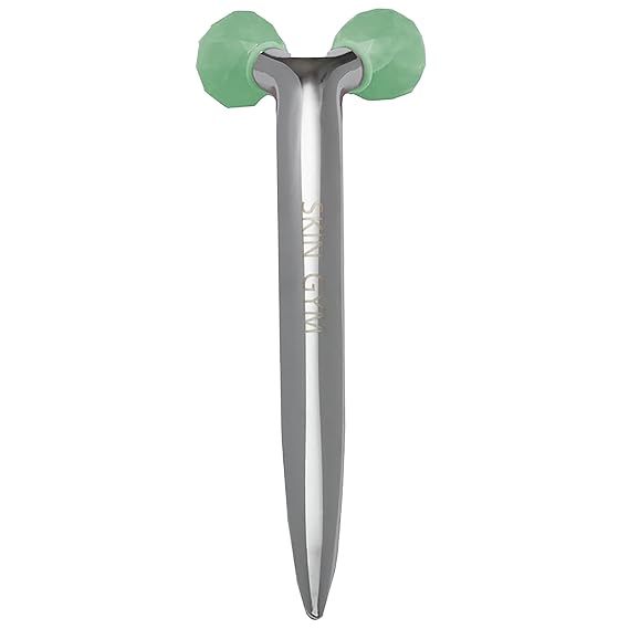 Skin Gym Jade Revi Beauty Facial Roller Massager for Wrinkles and Fine Lines Anti-Aging Face Lift Skin Care Beauty Tool