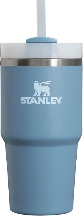 STANLEY Quencher H2.0 Flow State Tumbler, 20 oz, Indigo | Straw and 3-Position Lid | Cup Holder Compatible for Travel | Insulated Stainless Steel Cup | BPA-Free