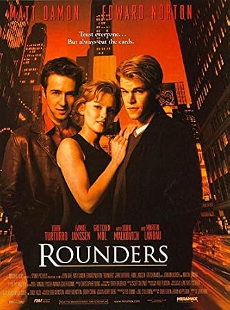 Movie Poster ROUNDERS (1998) Original Authentic 27x40 - ROLLED - Single-Sided - Matt Damon - John Turturro - Gretchen Mol - Edward Norton