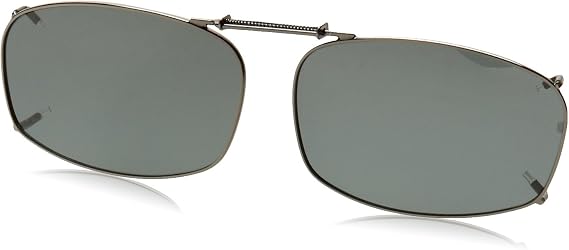 Solar Shield Clipon Rectangular 5 54 Polarized Sunglasses
