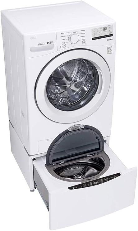 LG WM3400CW 4.5 cu ft Front-Load Washer High-Efficiency, LoDecibelTM Quiet Operation, 6MotionTM Technology, White