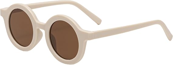 Heart Polarized Sunglasses Cute Sunglasses for Children Aged 3 to 18 Years Old, Perfect for Beach Vacations