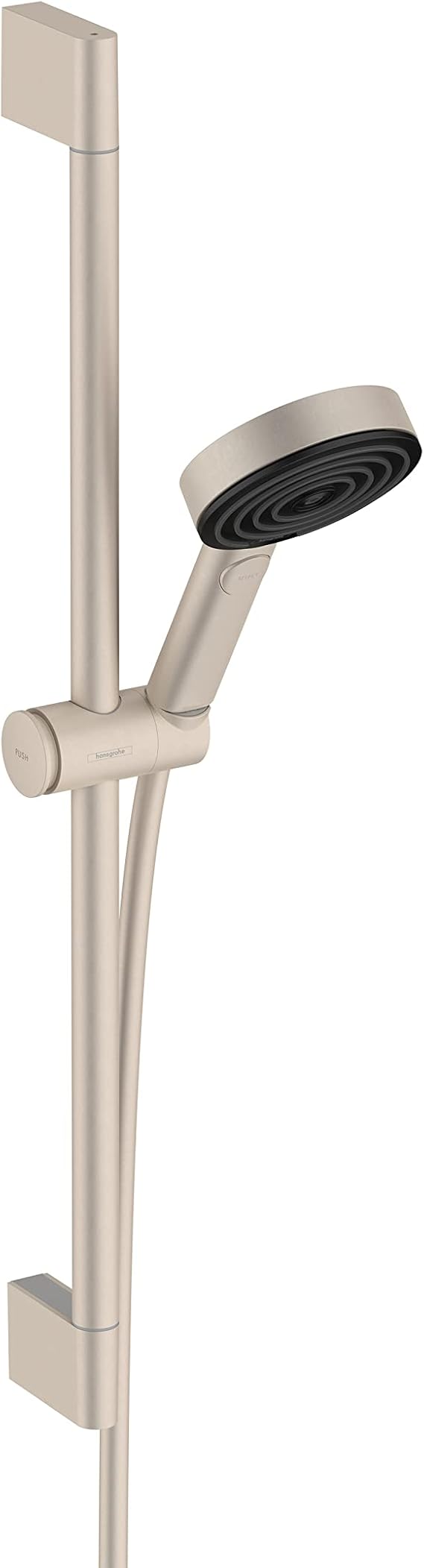 hansgrohe Pulsify S 12-inch 1-Spray Handshower with Slide Bar and Hose PowderRain, IntenseRain, Pulsating Massage in Brushed Nickel, 24162821