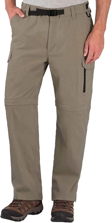 BC Clothing Mens Convertible Lightweight Comfort Stretch Cargo Pants or Shorts (Tan, XXL x 32)