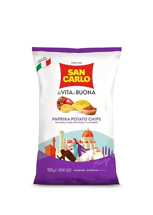 San Carlo PAPRIKA POTATO CHIPS 150gr