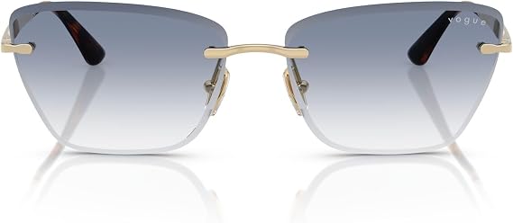 Vogue Eyewear Womens VO4332S Cat Eye Sunglasses, Black/Green, 59 mm