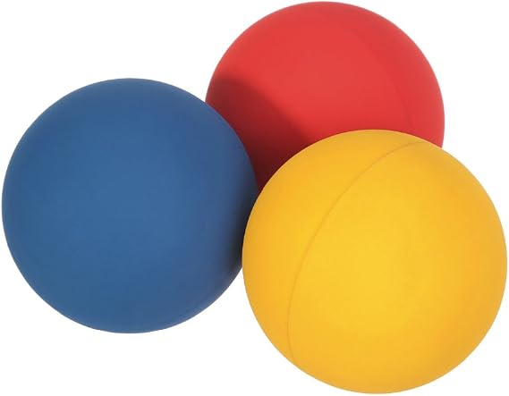 JBM Racquetball Squash 5.5cm / 2.17 Rubber 1 Red 1 Blue 1 Orange Balls in a Net 65-70% Rebound Rate Highly Visible for Racquetball Game Practice Training